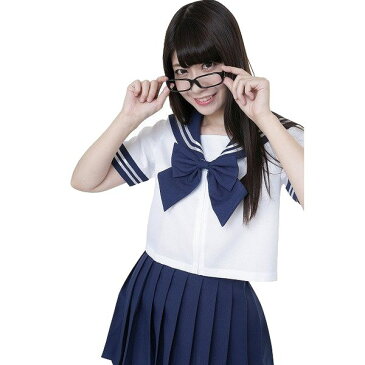 カラーセーラー 紺【JK ライブ 学祭 文化祭 コスプレ衣装 女子高生】M・L女性用サイズ 4L男性用サイズ マジックナイト CS85427