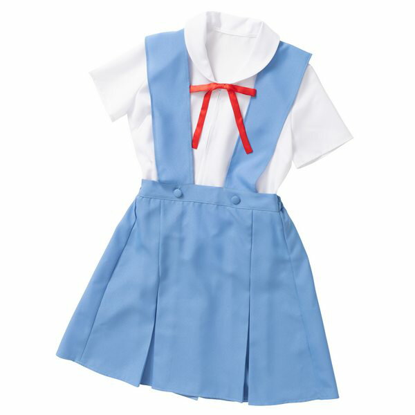 空色の制服 女性用【なりキャラ研究部 エヴァ ブルー 水色 ジャンパースカート 学生服 コスチューム コスプレ ハロウィン アニメ 衣装 レディース Ladies】マジックナイト CS887072