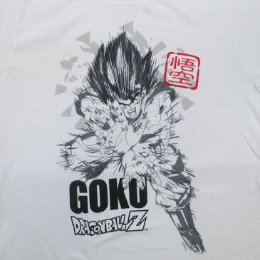 ドラゴンボールZ 悟空 ホワイト【USA版 Dragon Ball Z かめはめ波 モノトーン Tシャツ】S M Lサイズ ネコポス マジックナイト DB90718