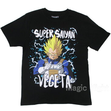 超サイヤ人 ベジータ Tシャツ ブラック 黒【ドラゴンボールZ SUPER SAIYAN Tシャツ 半袖】S M L LLサイズ ネコポス発送 マジックナイト DZ3886BK