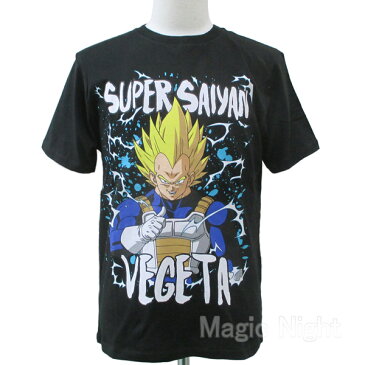 超サイヤ人 ベジータ Tシャツ ブラック 黒【ドラゴンボールZ SUPER SAIYAN Tシャツ 半袖】S M L LLサイズ ネコポス発送 マジックナイト DZ3886BK