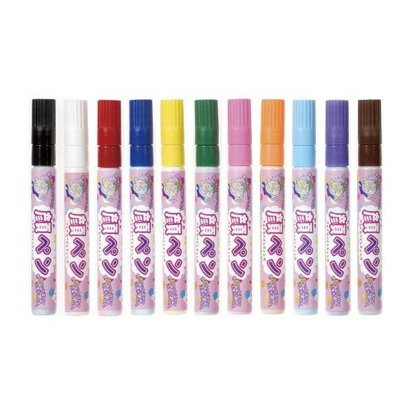 顔ペン 全11色 1本から販売中!【メイクアップ メーキャップ 顔 絵の具 ペン 変装 応援グッズ】ネコポス発送可 定形外可140円〜 マジックナイト JG79