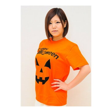 ハロウィン Tシャツ パンプキンオレンジ 【ハロウィーン スタッフTシャツ 成人用 男女兼用 S・M・Lサイズ有り 仮装 コスプレ かぼちゃ】ネコポス可 マジックナイト MN517