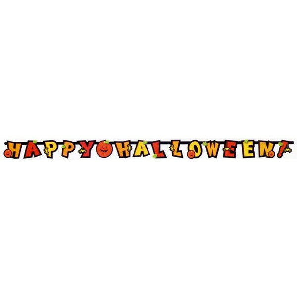 Rakuten - ハロウィンリーフバナー W260×H17cm【ハロウィン 装飾 天井 壁 デコレーション バナー 飾り付け グッズ】定形外発送可1p450円 マジックナイト EP129280