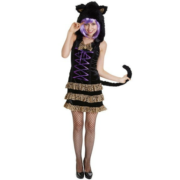 モンスターキャット 女性用 レディース Ladies【ハロウィン 衣装 コスチューム 黒猫 仮装 大人用 ブラック】マジックナイト CS847946