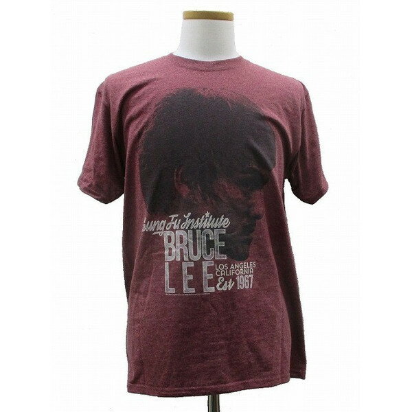 ブルースリー Tシャツ EST 1967 Vintage【USA版 Bluce Lee 半袖 tシャツ Maroon Heather フロントプリント 前面プリント】S M Lサイズ ネコポス発送 マジックナイト BL540