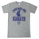 カラテキッド Tシャツ MIYAGI DO KARATE【USA版 半袖 tシャツ フロントプリント 前面プリント グレー 灰色 The Karate Kid ベスト キッド 沖縄 空手 ミヤギ道】S M Lサイズ ネコポス発送 マジックナイト KK536