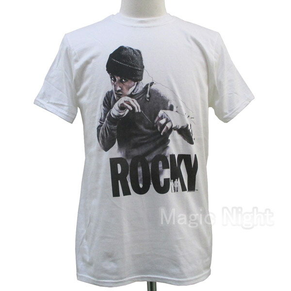 ロッキー 40th Anniversary【Rocky 40周年 シルヴェスター スタローン ホワイト】S M Lサイズ ネコポス発送 マジックナイト RK5421