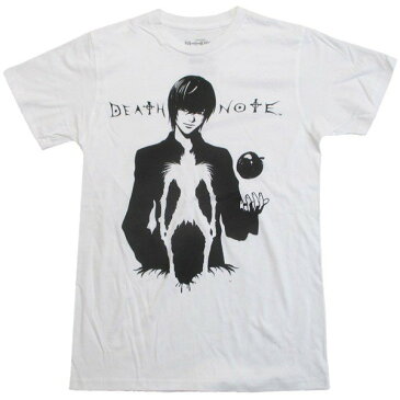 デスノート B&W Ryuk in Silhouette Tシャツ リューク シルエット ブラック&ホワイト【アニメ 映画 デスノート ロゴ　夜神月 死神リューク メンズ 白】S M Lサイズ ネコポス発送 マジックナイト NOAS2029