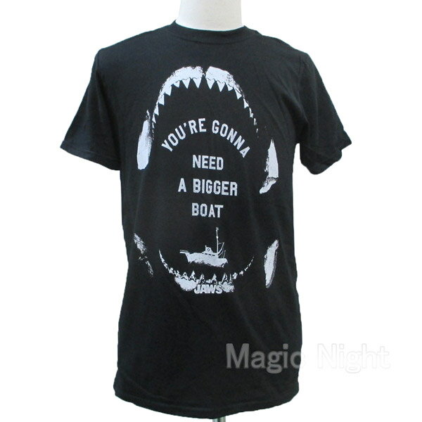 ジョーズ Sailing Wisdom 黒【映画 JAWS 人喰いザメ 半袖 Tシャツ スピルバーグ】S M Lサイズ ネコポス発送 マジックナイト JAW5315