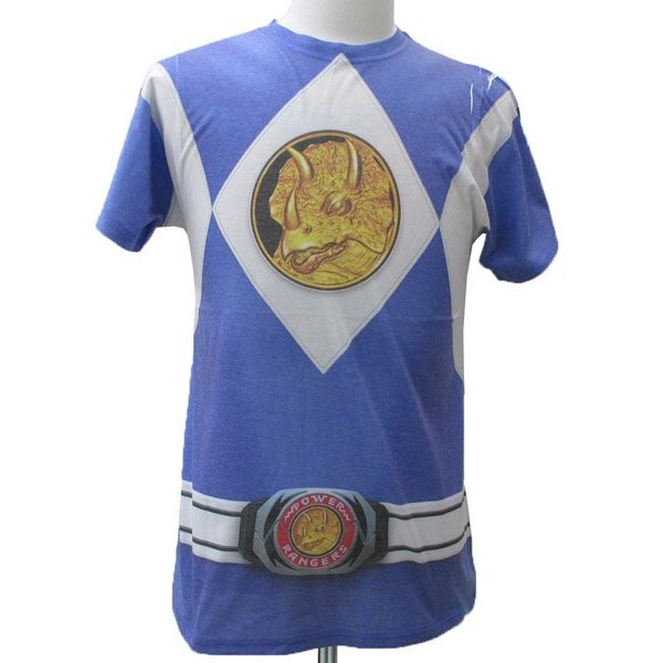 訳ありTシャツ パワーレンジャー ブルーレンジャー【ヒーロー戦隊パワーレンジャー キャラクター Tシャツ 半袖 難あり】S M Lサイズ ネコポス発送 マジック...
