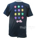 スプラトゥーン2 カラーインクリング デザインTシャツ ダークネイビー【SPLATOON2 スプラ プリント Tシャツ 濃紺 公式 インクリング イカ 大人用】S M L LLサイズ ネコポス発送 マジックナイト SP13591DN