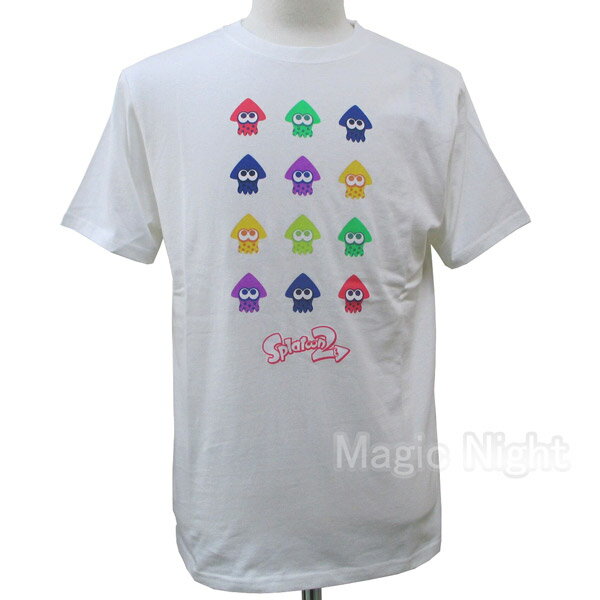 スプラトゥーン2 カラーインクリング デザインTシャツ ホワイトS M L LLサイズ ネコポス発送 マジックナイト SP13591WH