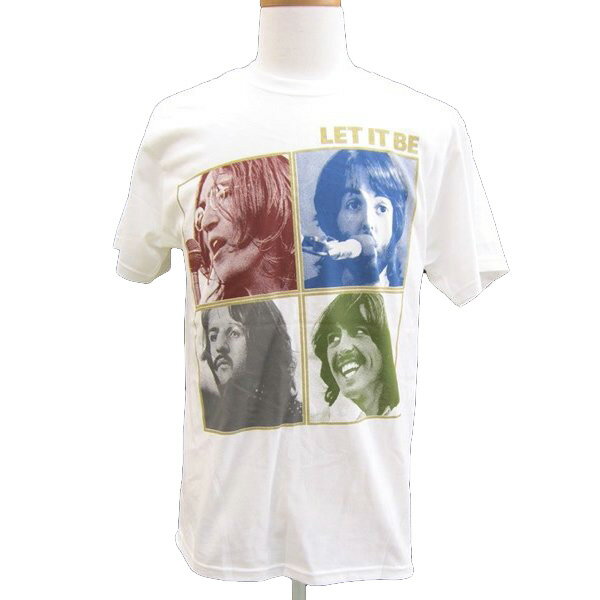 ビートルズ Let It Be Tシャツ ホワイト 訳あり品【ザ・ビートルズ The Beatles レット・イット・ビー 白 シミ汚れあり】S M Lサイズ ネコポス発送 マジックナイト BEW122