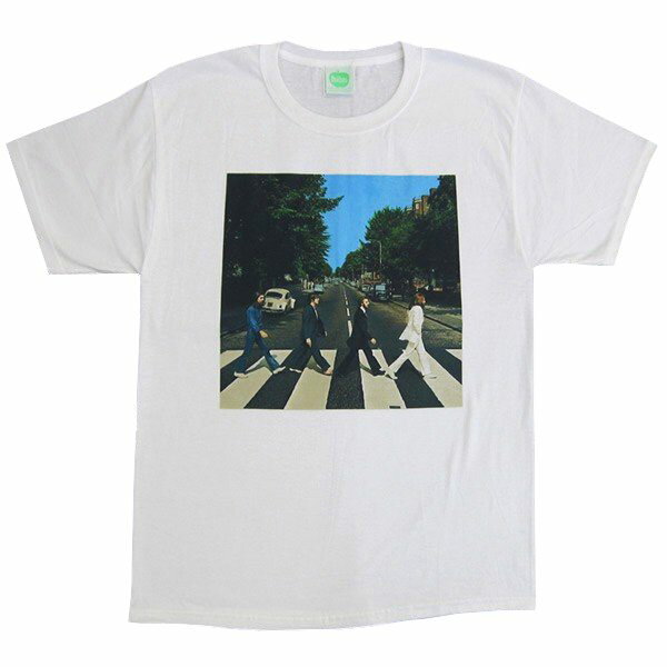 ビートルズ Abbey Road Tシャツ ホワイト 訳あり品【ロックバンド ザ・ビートルズ The Beatles アビイロード 白 シミ汚れあり】Lサイズ ネコポス発送 マジックナイト BEW152