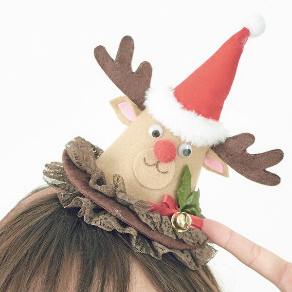 ぽかぽかトナカイ カチューシャ 【クリスマス ヘアアクセサリー コスプレ 小道具】定形外発送可 1p350円 マジックナイト JG1717