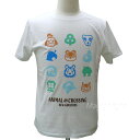 あつまれどうぶつの森Tシャツ アイコン ホワイト【ANIMAL CROSSING 大人用 Tシャツ 半袖 白 公式 あつもり どうもり】S M L LLサイズ ネコポス発送 マジックナイト AD3137WH