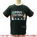 あつまれどうぶつの森 Tシャツ ロゴ KIDS ブラック【ANIMAL CROSSING 子供用 キッズ 半袖Tシャツ 公式 黒】ネコポス発送 マジックナイト ADKD3139BK