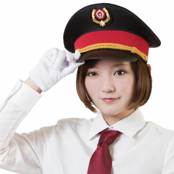 駅員さんの帽子 大人用 男女兼用【車掌 帽子 鉄道員 運転手 ぼうし ハット 運転士 電車 ハロウィン コスプレ 仮装 大人用 メンズ レディース 小物 グッズ】定形外発送可1p660円 マジックナイト CS444619