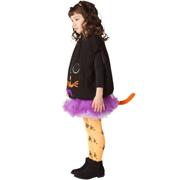 キッズスマイルキャット 子供用【ハロウィン 黒猫 衣装 コスチューム チャイルド 男の子 女の子 ハロウィーン 仮装 グッズ】マジックナイト CS865896