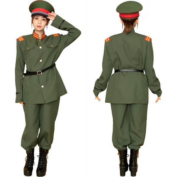 MENコス 軍服【コスチューム コスプレ 衣装 宴会芸 余興 芝居 ハロウィン 仮装 レトロ 軍隊 軍人 肝試し お化け屋敷 大正 ミリタリー】マジックナイト CS894186