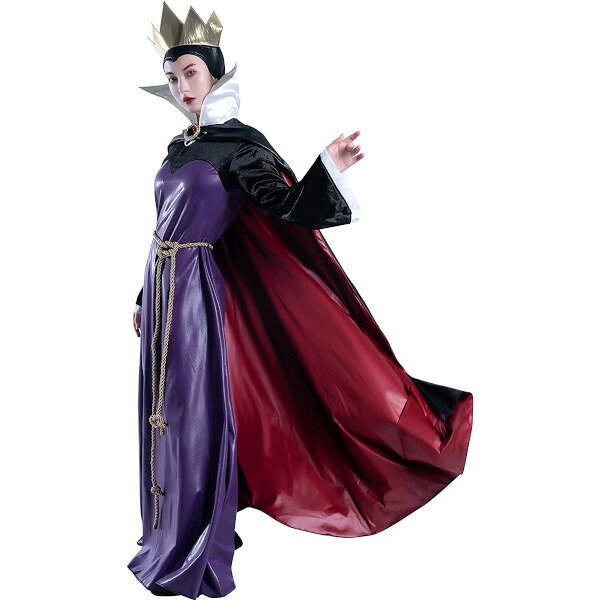 白雪姫 女王 コスプレ 大人用【ディズニー ヴィランズ イーヴィル・クイーン スノーホワイト 王妃 魔女 コスチューム ハロウィン 仮装 衣装 ワンピース マント キャラクター レディース 女性用 Evil Queen Deluxe Adult】マジックナイト CSDG674759