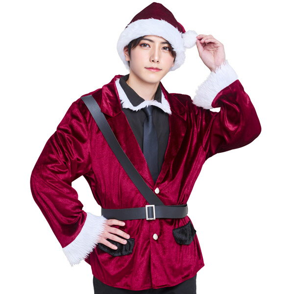マニフィックノエル ジャケットサンタ【クリスマス サンタ服 サンタクロース コスプレ 衣装 レッド 赤 男性用】マジックナイト