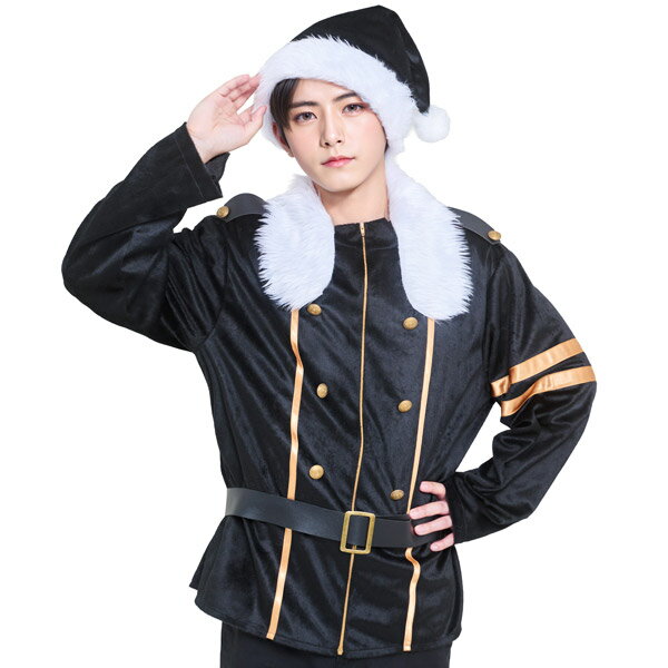 マニフィックノエル ラインサンタ【クリスマス サンタ服 サンタクロース コスプレ 衣装 ブラックサンタ 黒 男性用】マジックナイト