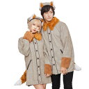ファングル きつね探偵シャツ 男女兼用【狐 キツネ 犬 イヌ 動物 アニマル コスプレ 衣装 ハロウィン 仮装 シャツ 帽子 変装 ベージュ ブラウン グレンチ...