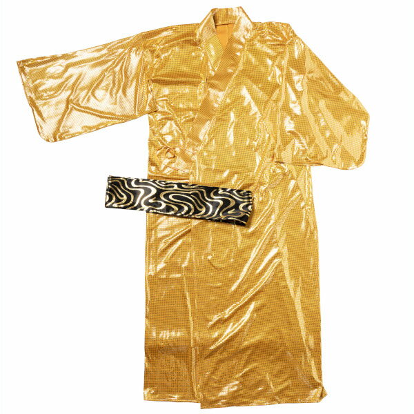 金色将軍 かつら付き【着物 コスプレ 衣装 仮装 時代劇 サンバ ダンス カツラ ちょんまげ 踊り イベント 学園祭 お祭り 文化祭 結婚式 二次会 パーティー なりきり 変装 着流し グッズ 男性 メンズ 大人用】マジックナイト CS908104WG 3