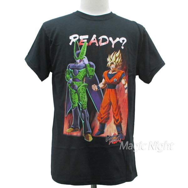 ドラゴンボールZ Tシャツ 悟空vsセル READY?【USA版 Dragon Ball Z ドラゴンボールZ セル Tシャツ ブラック ドラゴンボールTシャツ】S M Lサイズ ネコポス発送 マジックナイト DB25243