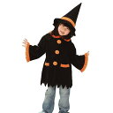 ウィッチ キッズコート 子供用 奉仕品【ハロウィン 魔女 コスプレ 仮装 衣装 コスチューム 幼児 3歳 4歳 5歳】マジックナイト JG4346