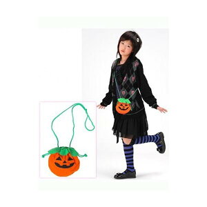 パンプきんちゃく【ハロウィン 巾着 お菓子入れ ハロウィーン ポシェット 小物入れ キャンディバッグ ラッピング】定形外発送可 1p300円 マジックナイト JG6258