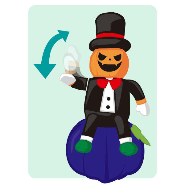 ムービングエアーディスプレイ ハンドウェイブパンプキン【ハロウィン 飾り 置物 大きい置き物 かぼちゃ カボチャ エアブロー エアバルーン イベント 会場】マジックナイト YI1189