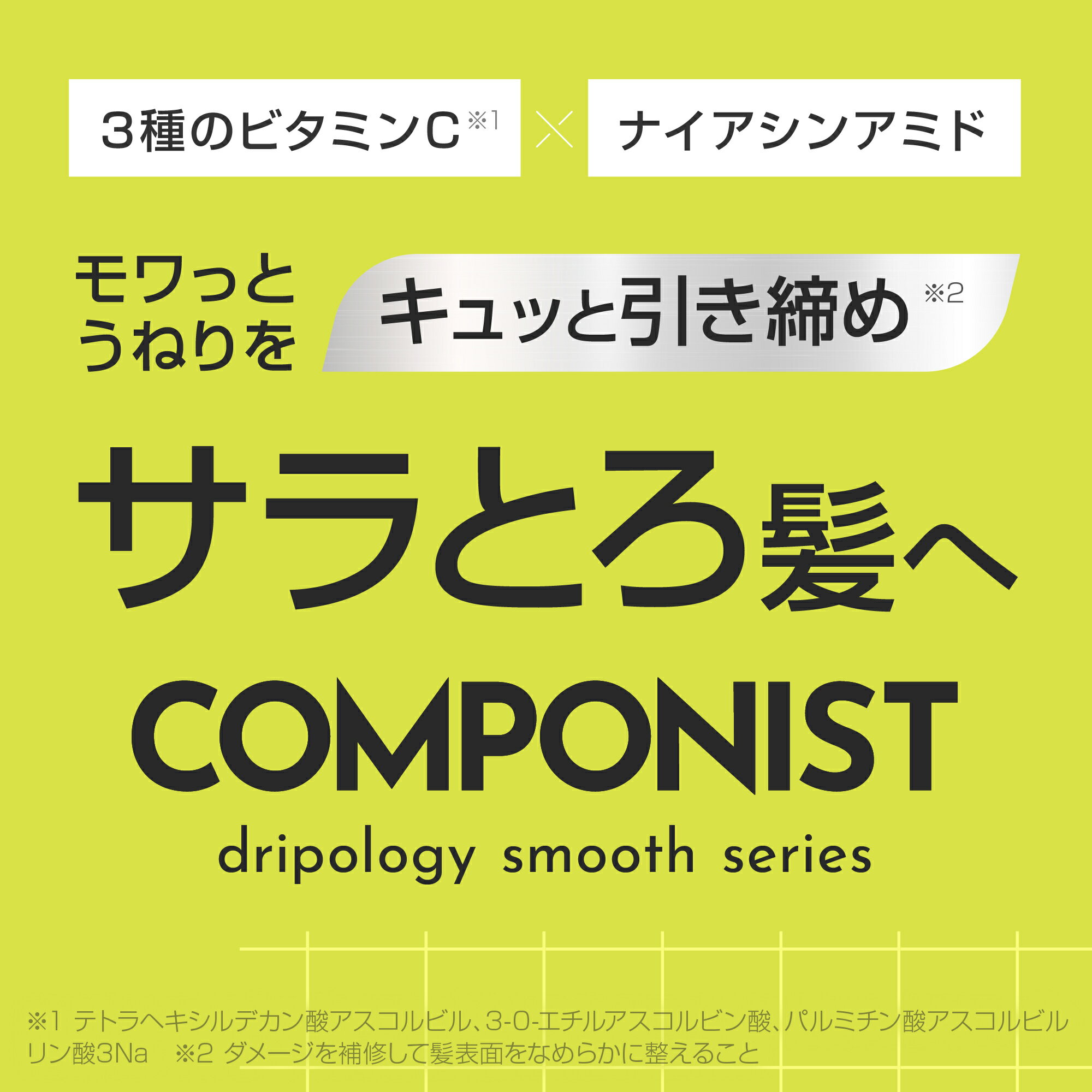 COMPONIST ドリポロジースムース 5Daysトライアル 3種のビタミンC ナイアシンアミド ダメージ髪をなめらか（3枚目）
