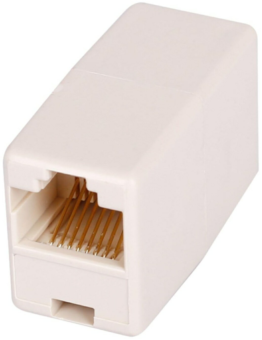 LANケーブル用中継コネクタ コンパクト ギガビット RJ45 延長 Cat7 Cat6 Cat5eコネクタ プラグ 8P8C メス-メス (1個, ベージュ)