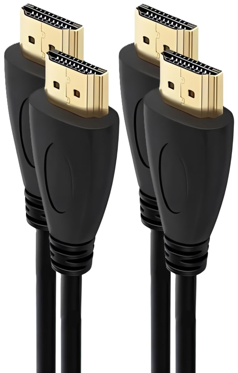 Rakuten - HDMI ケーブル ハイスピード 2K 4K ARC対応 タイプAオスオス ブラック テレビ パソコン ゲーム 金メッキ(2本,標準0.3m)