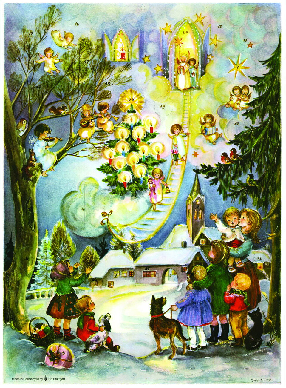 楽天マグーズショップクリスマス アドベントカレンダー　天使のはしご　ドイツクリスマスマーケット　　＊送料無料　定形外郵便ポスト投函便可