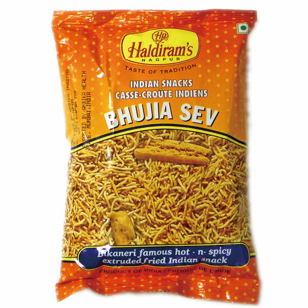 【1袋/5袋/10袋】ハルディラム ブジアセブ 200g (Haldiram's BHUJIA SEV) / 辛口のヌードルスナック ナムキーン ナムキン ニムキン Namkeen インド スナック お菓子のサムネイル