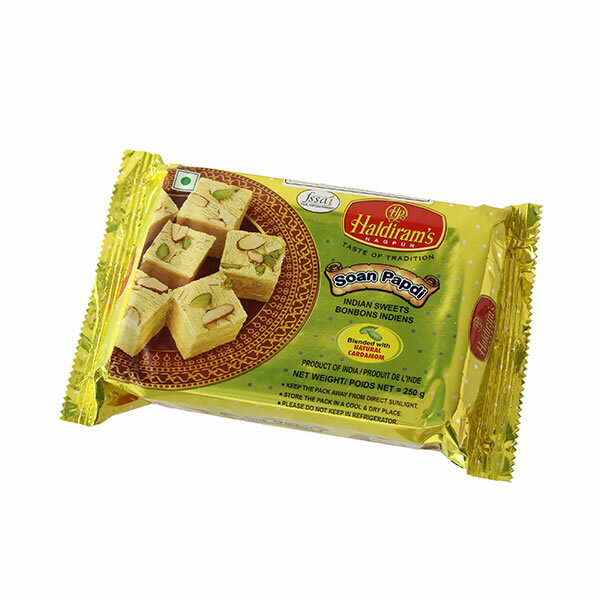 インドお菓子 ソーンパプディ 250g Haldiram's Soan Papdi 【コンパクト便】ソアンパプディ ソーンパプリ ソアンパプリ ソアンケーキ カルダモン風味のサムネイル