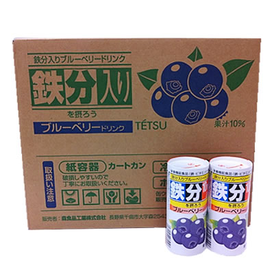 《リニューアルに伴い、メーカー在庫限りです》栄養機能食品(鉄、ビタミンC、葉酸)/鉄ドリンク ブルーベリー鉄分飲料 鉄分入りブルーベリードリンク 《(210g×30本)×3ケース》【送料無料】