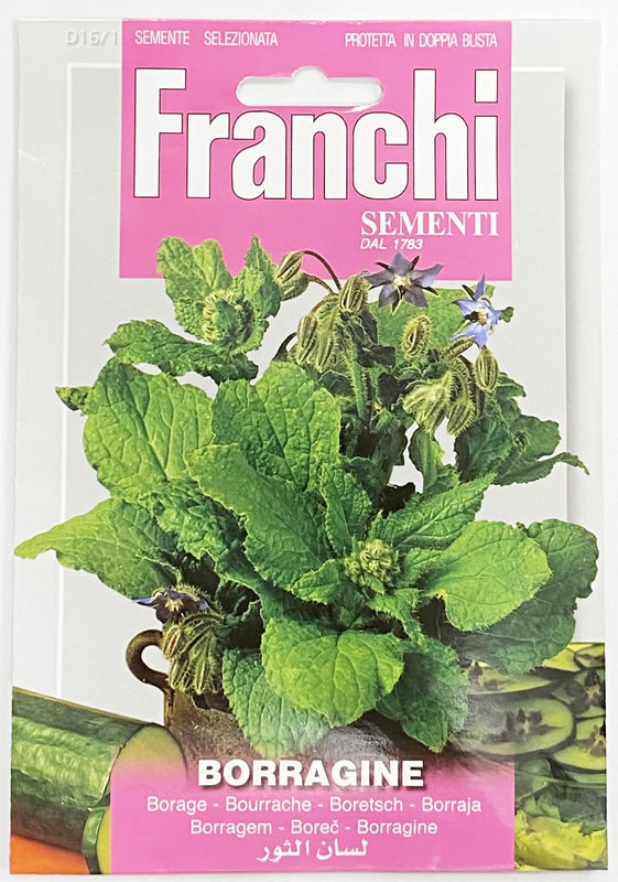 種まき(3-5月、9-10月)　ボリジの種 BORRAGINE [16/1] Franchi社　 野菜 ぼりじ 種(たね)　【ポスト投函便】