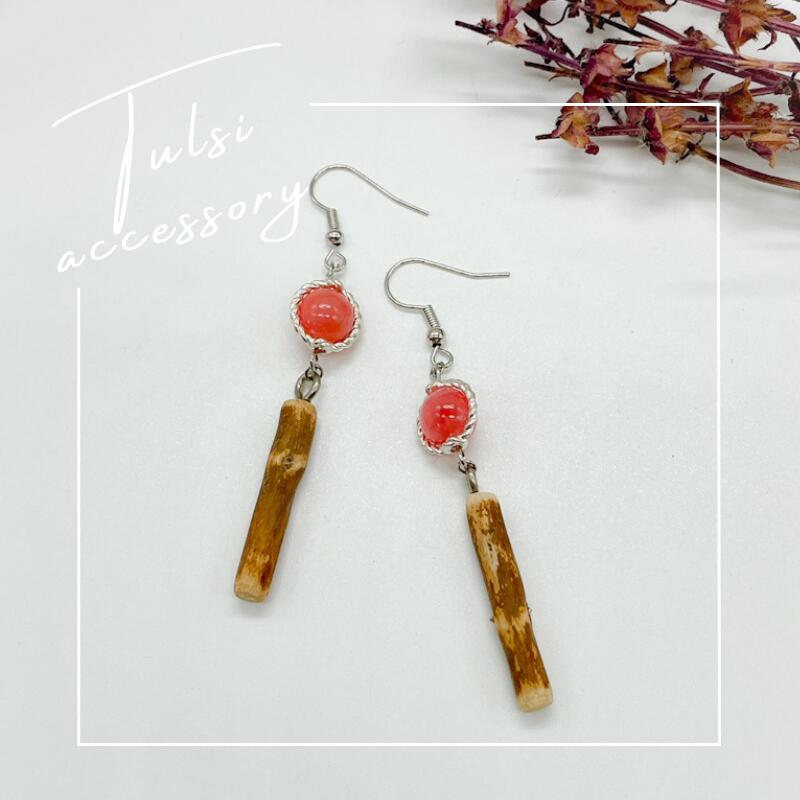 ホーリーバジル ピアス トゥルシービーズ誕生日 プレゼント TULSI トゥルシー【Maguu's farm】