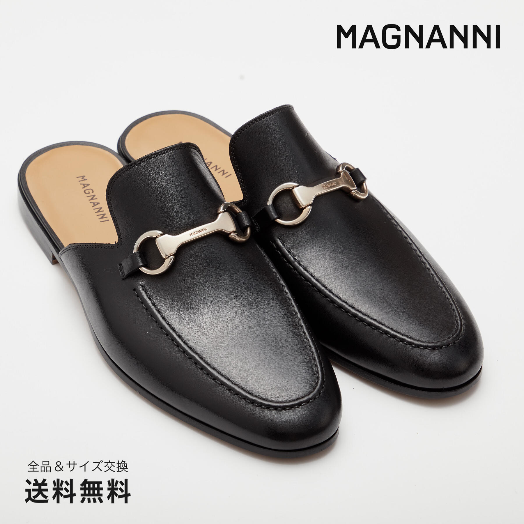 【公式】MAGNANNI マグナーニ ミュールビットローファー ブラック 黒 24116 01BL スペイン 靴 メンズ靴 カジュアルシューズ サイズ 38 - 43 24.0 - 27.0cm 2022 S/S 春夏 新商品 【あす楽】