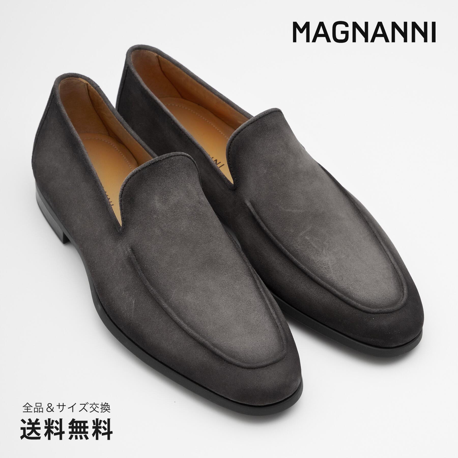 【全品ポイント5倍 5/16 1:59迄】【公式】MAGNANNI マグナーニ FLEX エプロンフロント スリップオン ダークグレー 革靴カジュアルシューズ 23811 DGY/S 2021 A/W 秋冬 【あす楽】