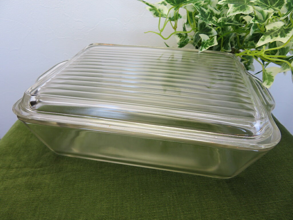 Pyrex　オールドパイレックス　パイレックス　海外直輸入品USED品　ヴィンテージ　保存容器　L　クリア