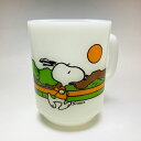 Fireking ファイヤーキング 海外直輸入品USED品 ヴィンテージマグカップ mug スヌーピー ジョギング SNOOPY