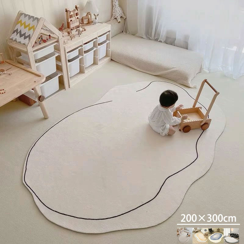 Rakuten - ラグ カーペット 200×300cm 洗える ラグマット 滑り止め 絨毯 マット 北欧 おしゃれ リビング ラグカーペット 床暖房対応 じゅうたん オールシーズン 春 夏 高密度 耐磨 大判