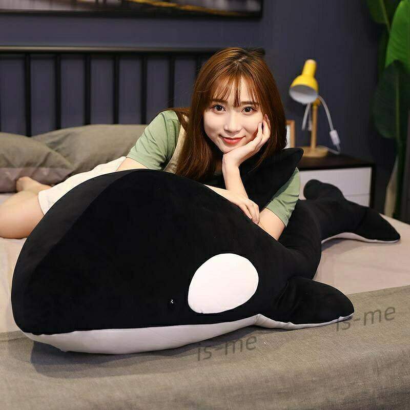 マグネットショッピングスプリーのぬいぐるみ シャチ 特大 大きい 海洋動物 抱き枕 柔らか ふわふわ 癒される クジラ 鯨の抱きまくら 子供 彼女 友達 記念日 誕生日 お祝い｜アングル2