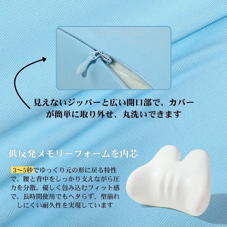 腰痛対策 リモートワーク サポート ワーク 通気性 デスク 腰サポート 仕事 うさぎ型 厚み ギフト 車内 姿勢 在宅 オフィス 大きい メモリー 椅子用 つぶれにくい おしゃれ チェア 背中 腰当て 座布団 腰 車用 クッション イス用 背もたれ クッション 低反発 椅子 腰 長時間 magnet-p01-10036397 マグネットショッピングスプリー サンプル画像3
